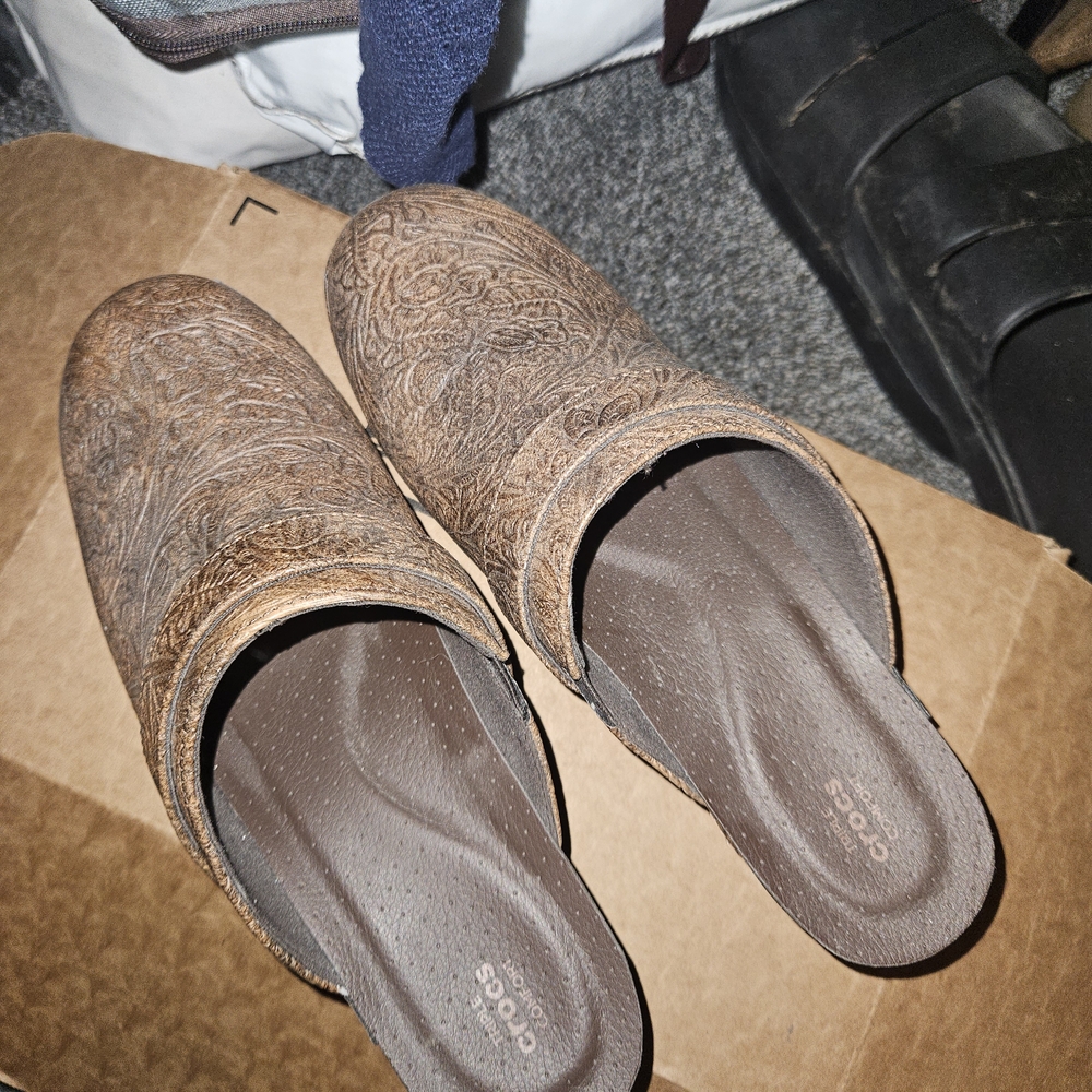 Crocs Brown Floral Clogs